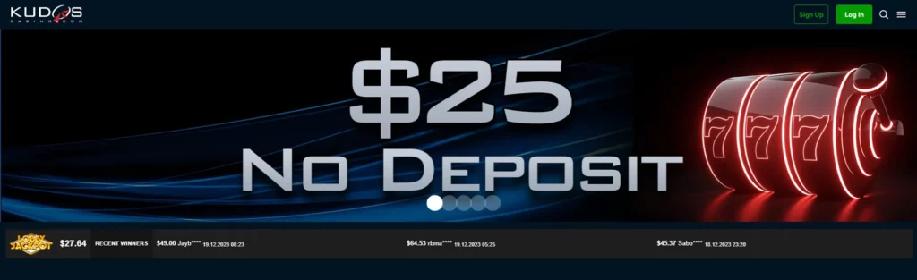 Kudos Casino No Deposit Bonus