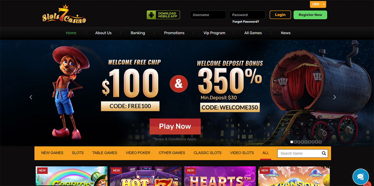 Slots 7 Casino Bonus Codes