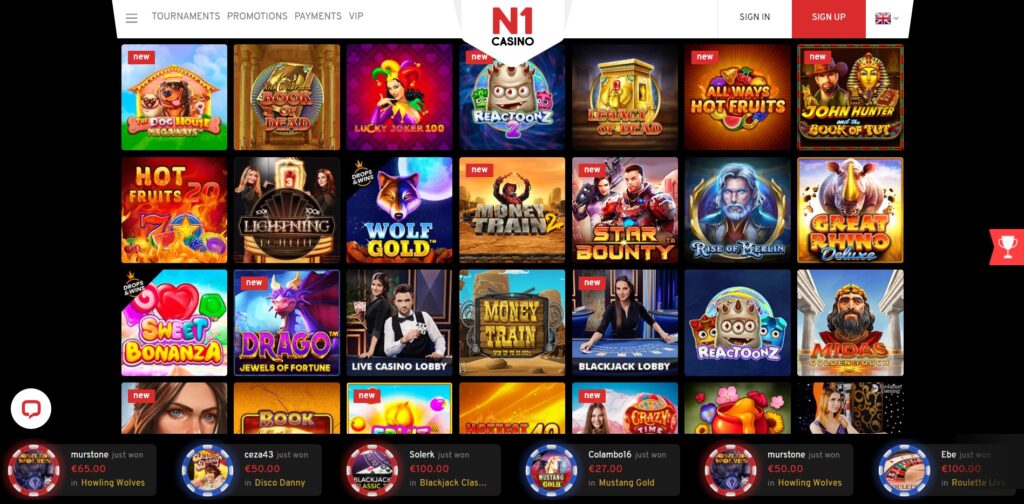 N1 Casino No Deposit Bonus