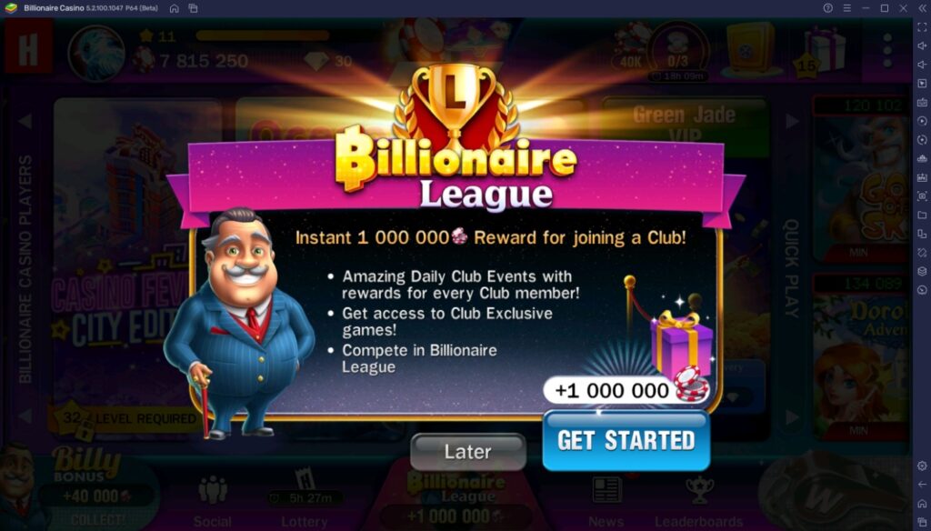 Billionaire Casino 100 Free Spins
