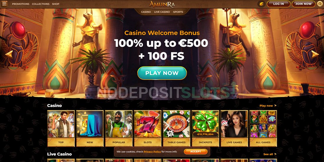 Amunra Casino No Deposit Bonus