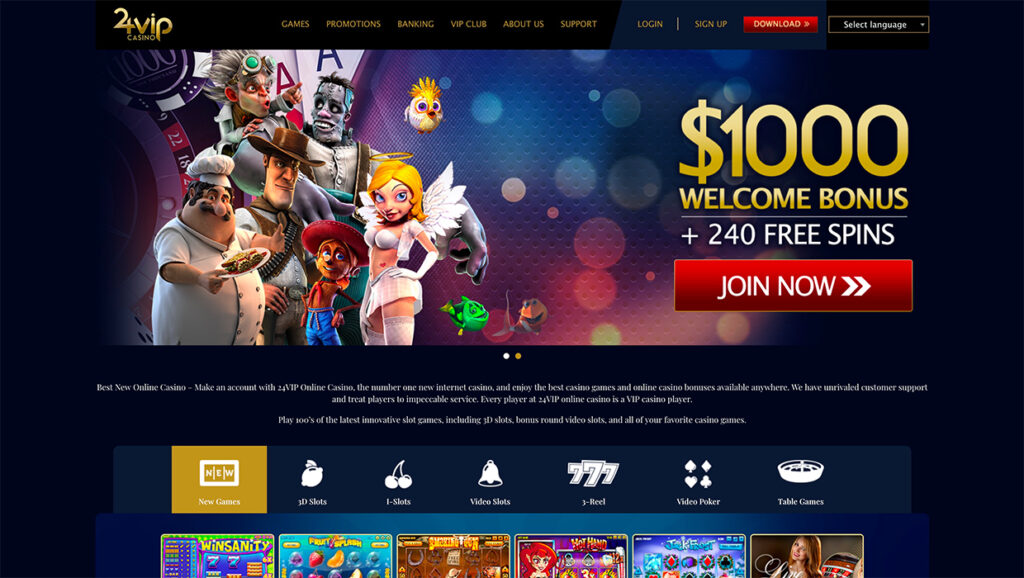 24Vip Casino No Deposit Bonus