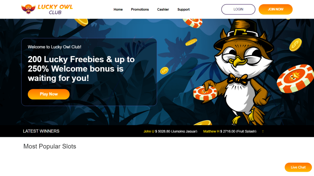 Lucky Owl Casino No Deposit Bonus