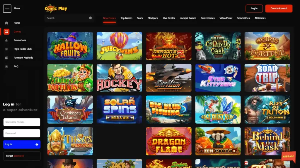 Comicplay Casino No Deposit