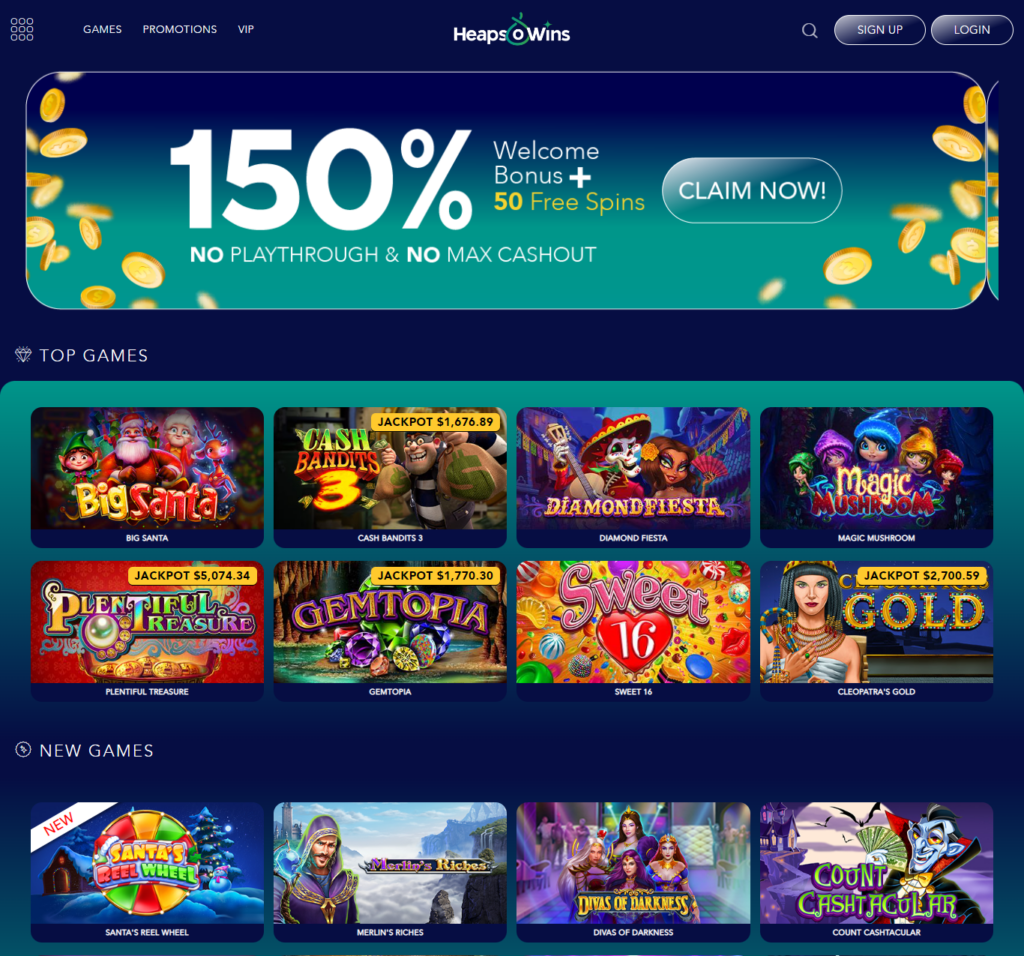 Heaps O Win casino Login