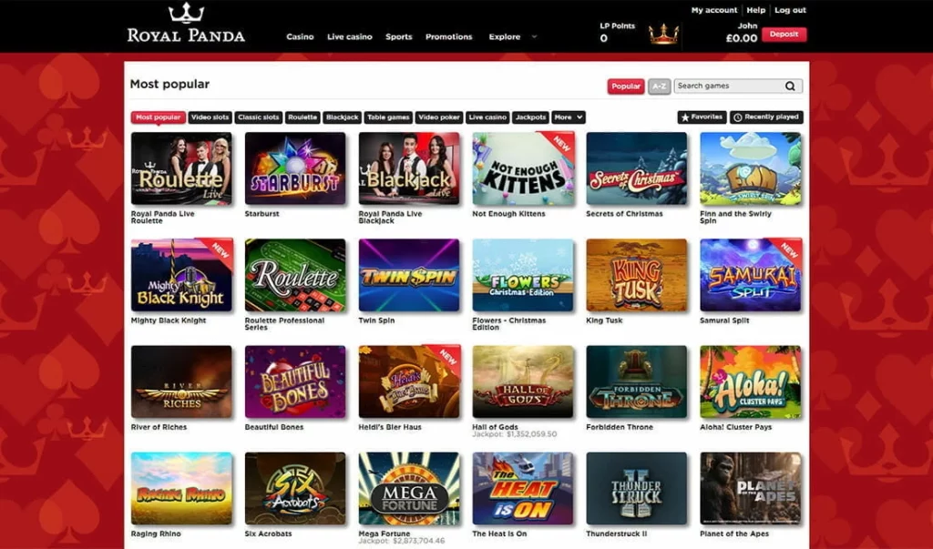 Royal Panda Casino Review