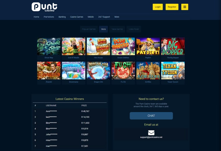 Punt Casino Free Spins