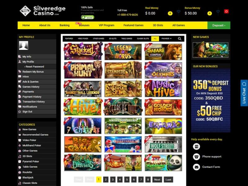 Silveredge Casino Free Chip