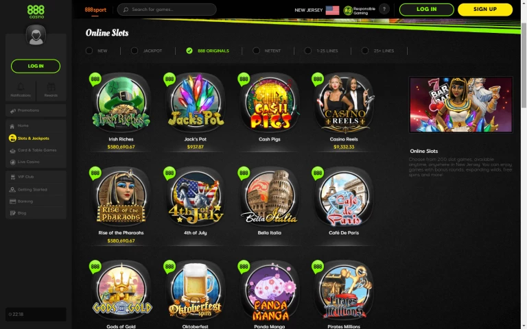 888 Casino Login