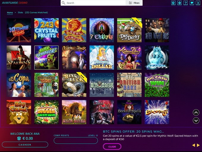 Avant Garde Casino Login