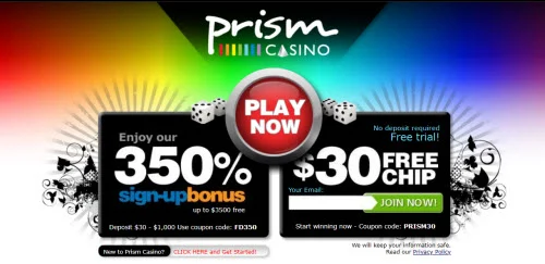 Prism Casino No Deposit Bonus