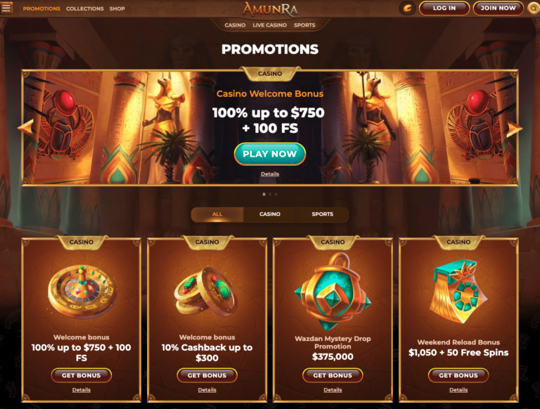 Amunra Casino No Deposit Bonus