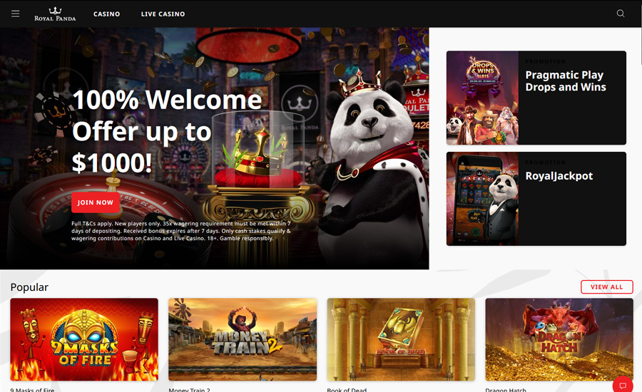 Royal Panda Casino Review