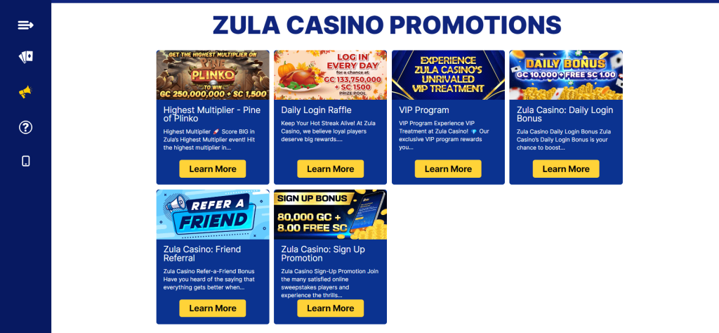 Zula Casino No Deposit Bonus