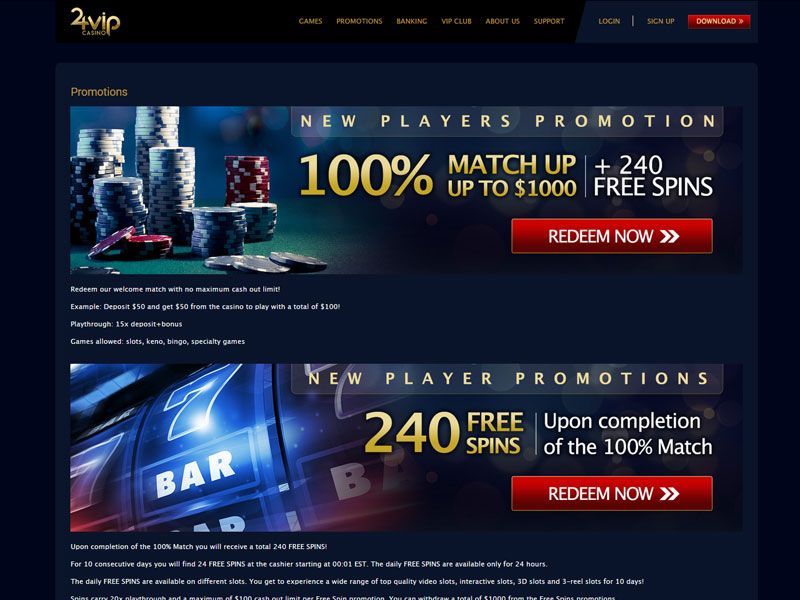 24Vip Casino No Deposit Bonus