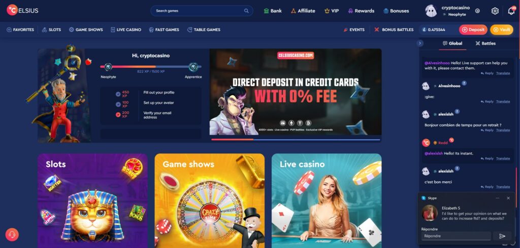 Celsius Casino Bonus Codes