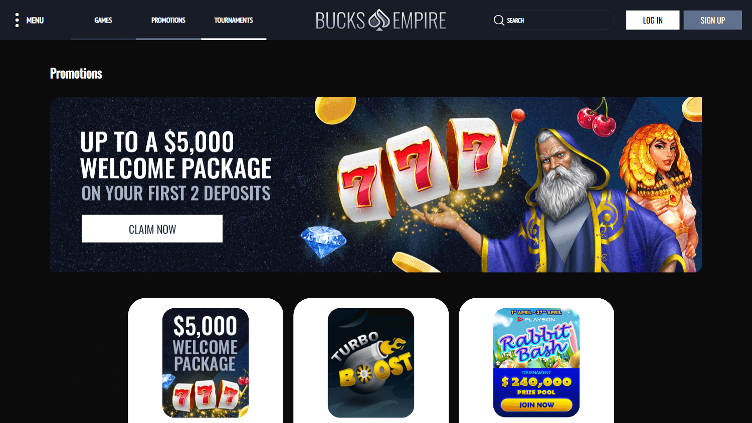 Bucks Empire Casino Login