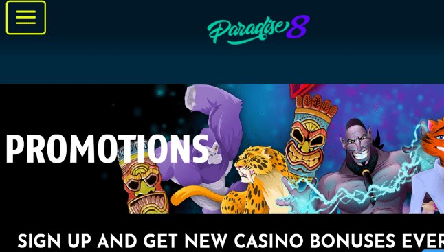 Paradise 8 Casino Bonus Codes