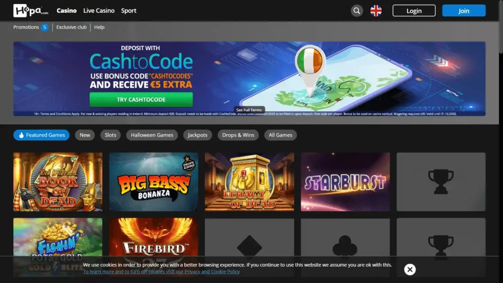 Hopa Casino Review