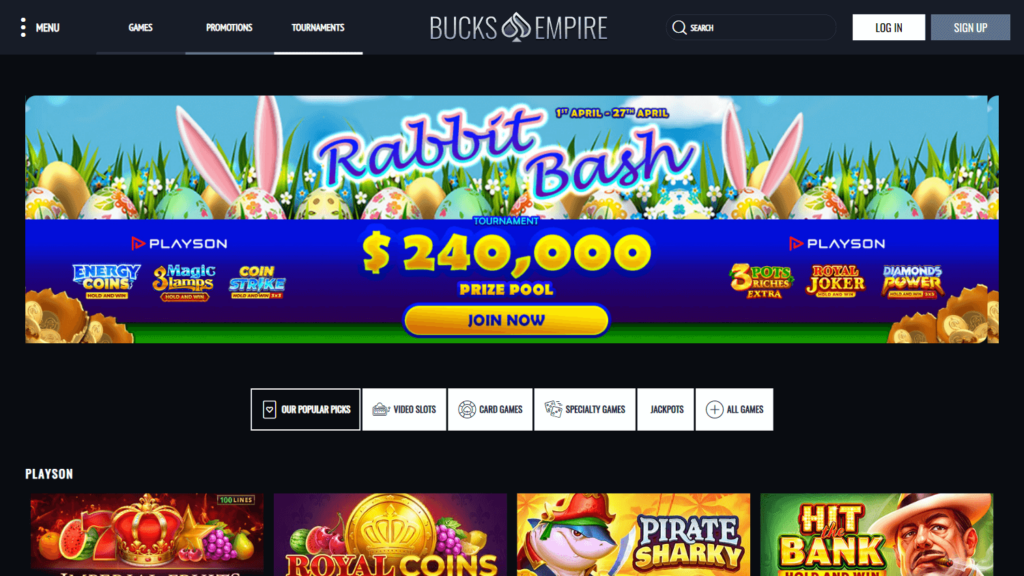 Bucks Empire Casino Login