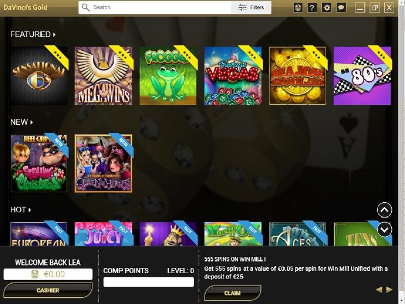 Davinci Casino Login