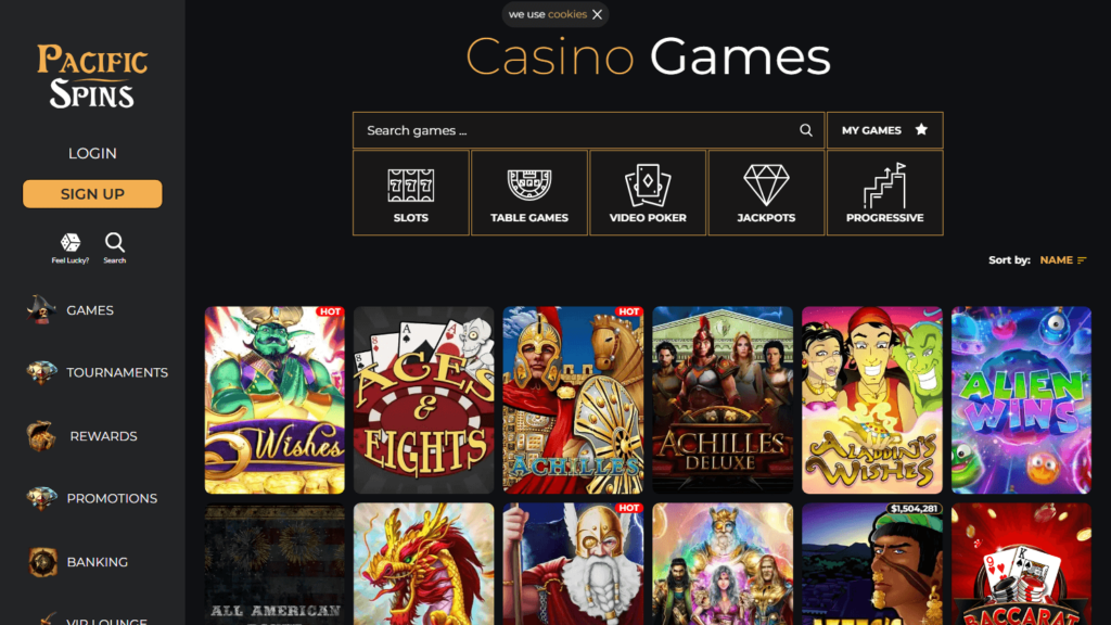 Pacific Spin Casino Login