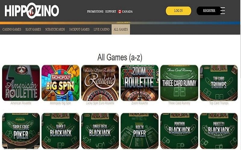 Hippozino Casino Login