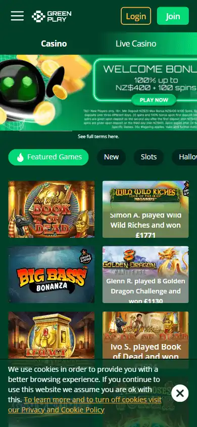 Green Play Casino Login