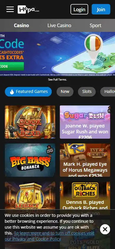 Hopa Casino Review