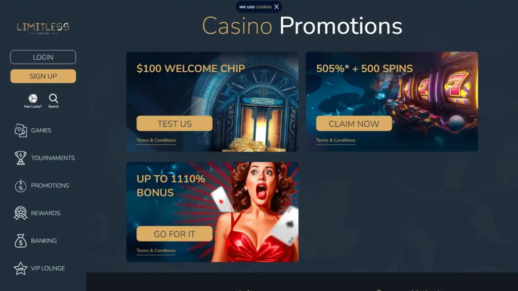 limitless Casino Bonuses