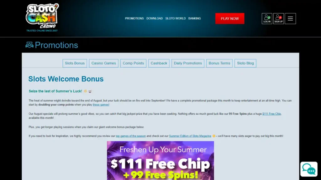 Sloto Cash Casino Login