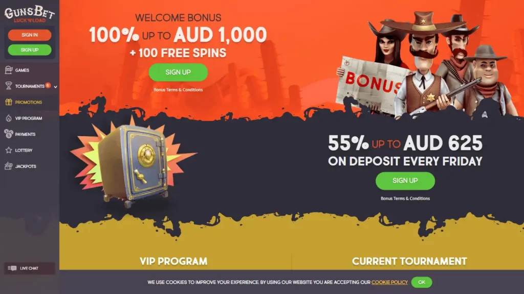 GunsBet Casino Bonus Code