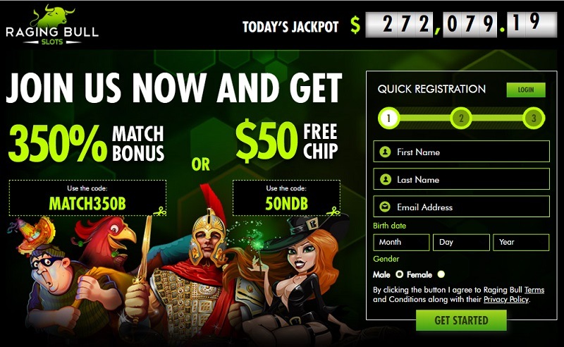 Raging Bull Casino 55 Free Spins