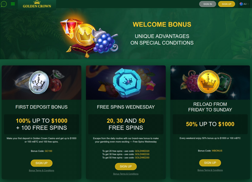 Golden Crown Casino No Deposit Bonus