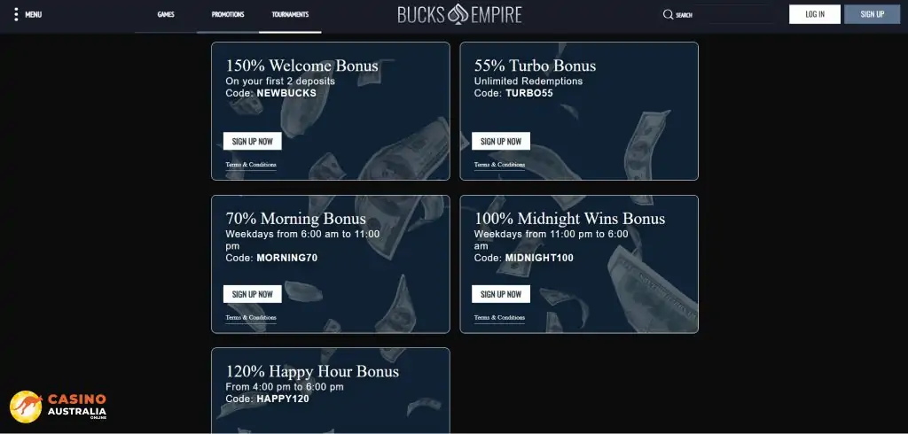 Bucks Empire Casino Login