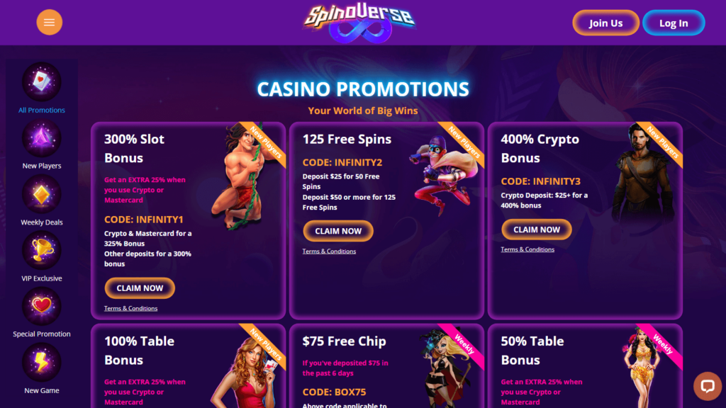 Spinoverse Casino Login